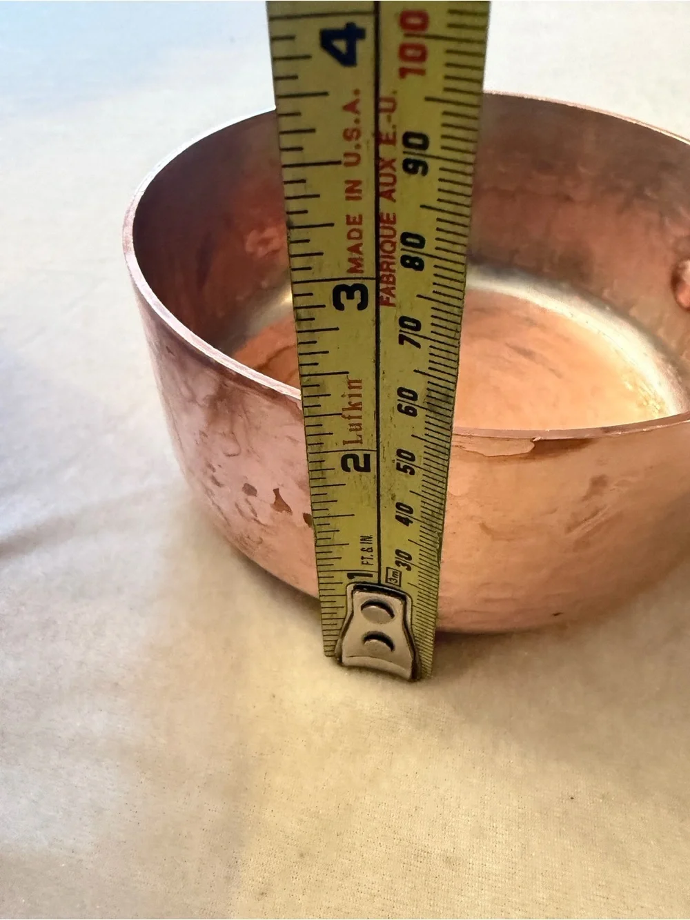 Classic Copper Saucepan with Iron Handle - Copper Finish